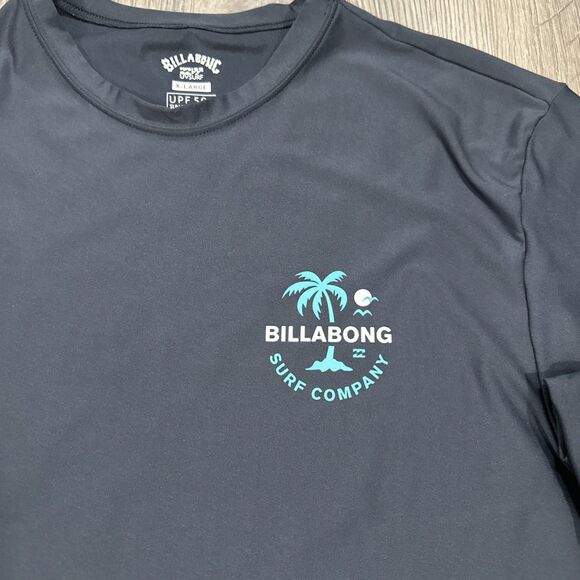 Billabong UV Surf Men's Loose Fit Surf Shirt UPF 50+ Sun Protection Black Sz XL - Picture 4 of 7